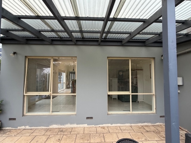 Windows to Aluminium French Doors conversion outside (Before) - Parkdale