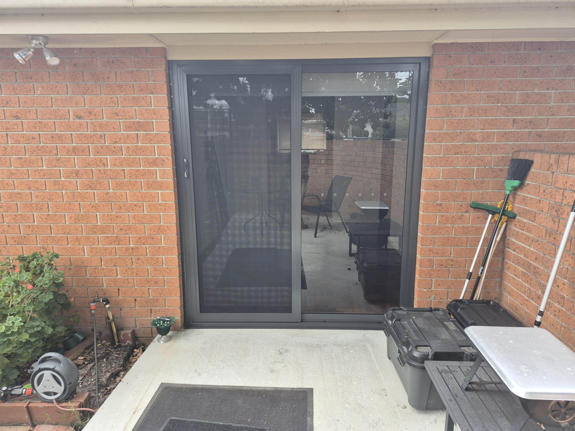 Aluminium Sliding Door with Invisigard outside (After) - Moorabin