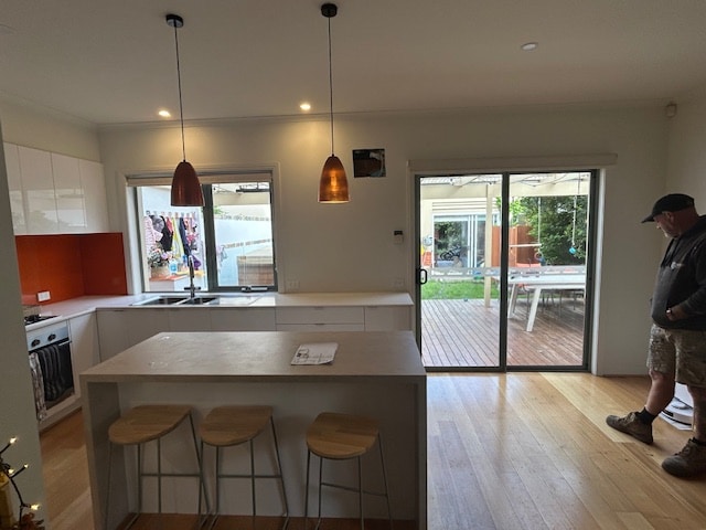 Aluminium Bifold Servery & Doors inside (Before) - Port Melbourne