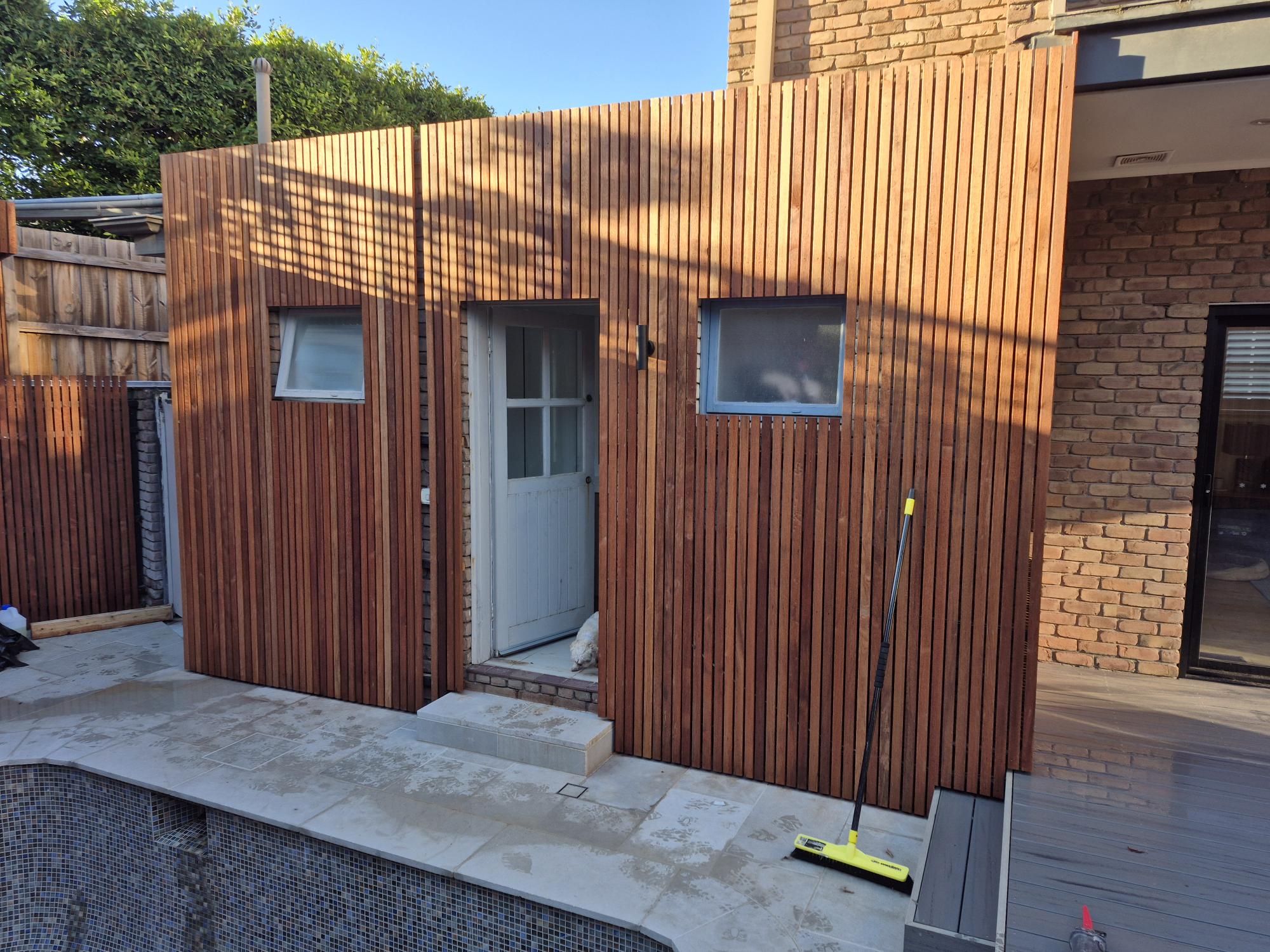 Aluminium Hinged Door & Windows Translucent Glass (Before)