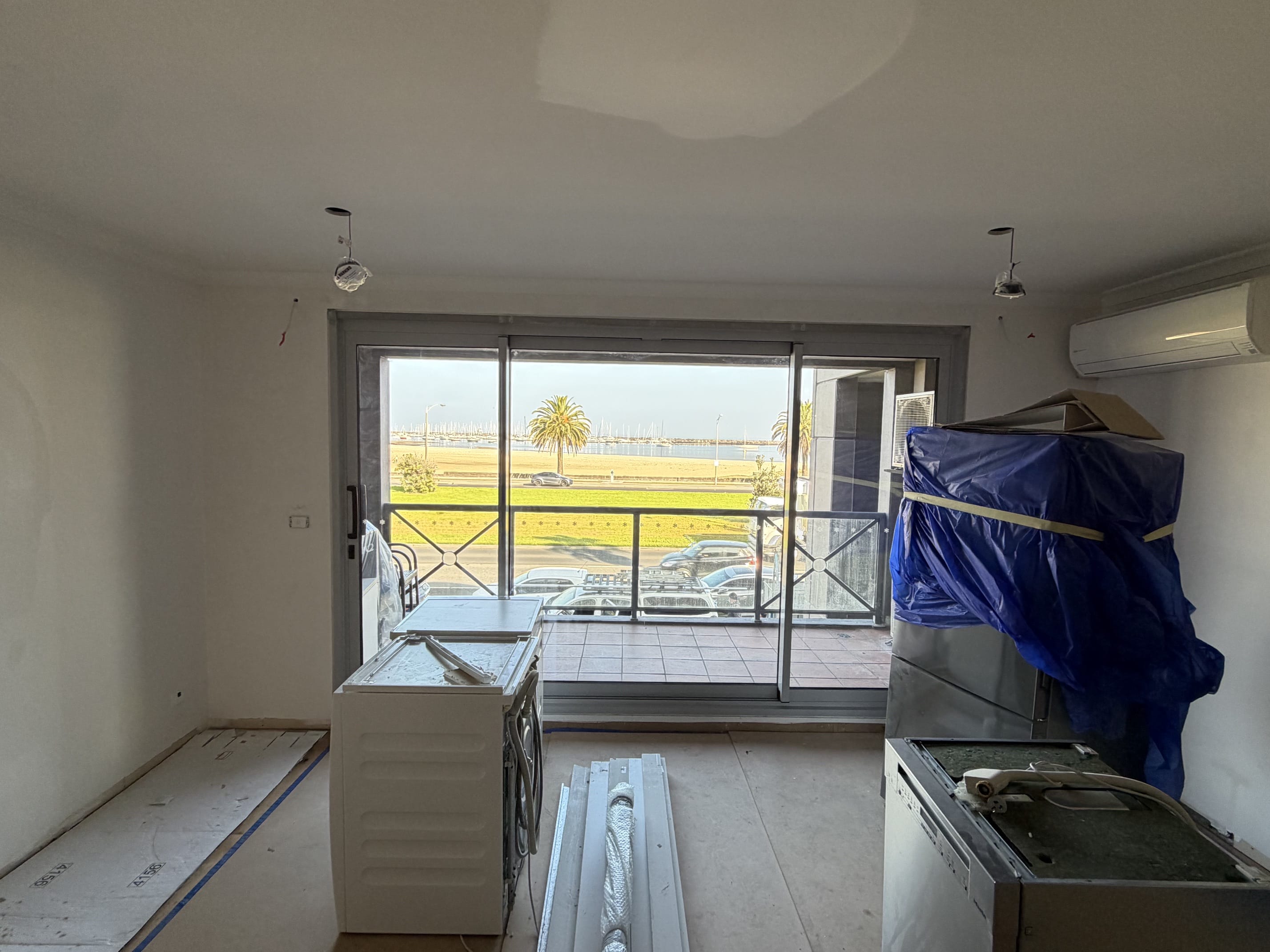 Aluminium Panoramic Double Sliding Door inside (After)- St Kilda