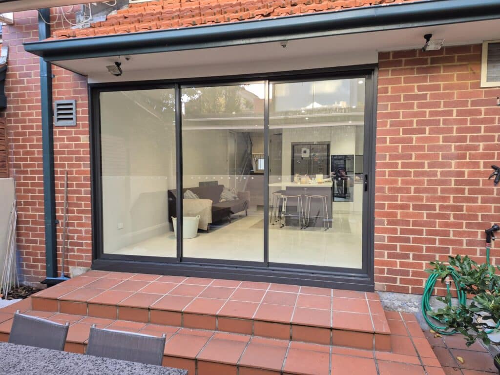 Aluminium Stacker Doors outside (After) - Moorabbin Project