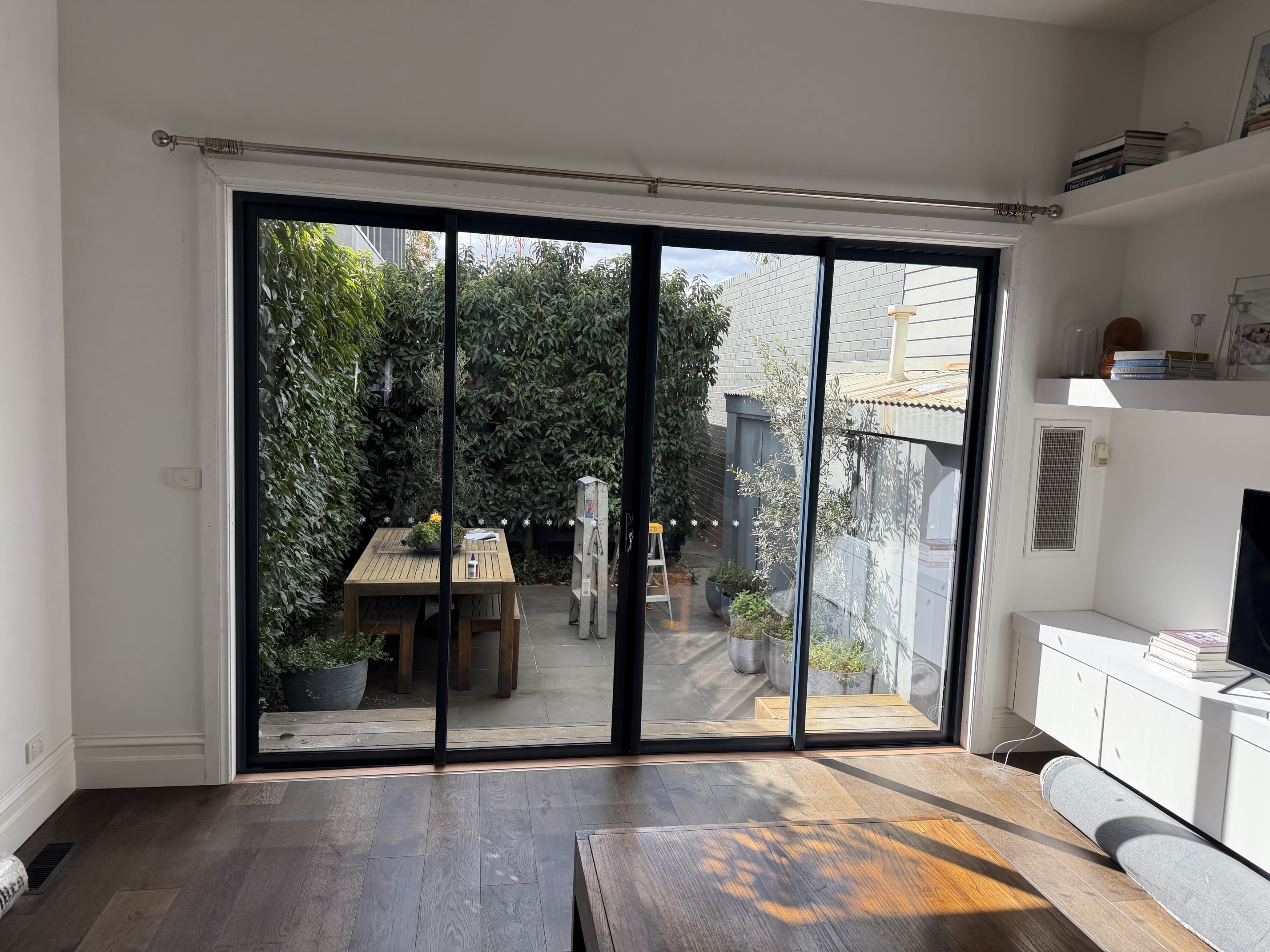 Aluminium Dual Sliding Doors inside (After) - Middle Park Project