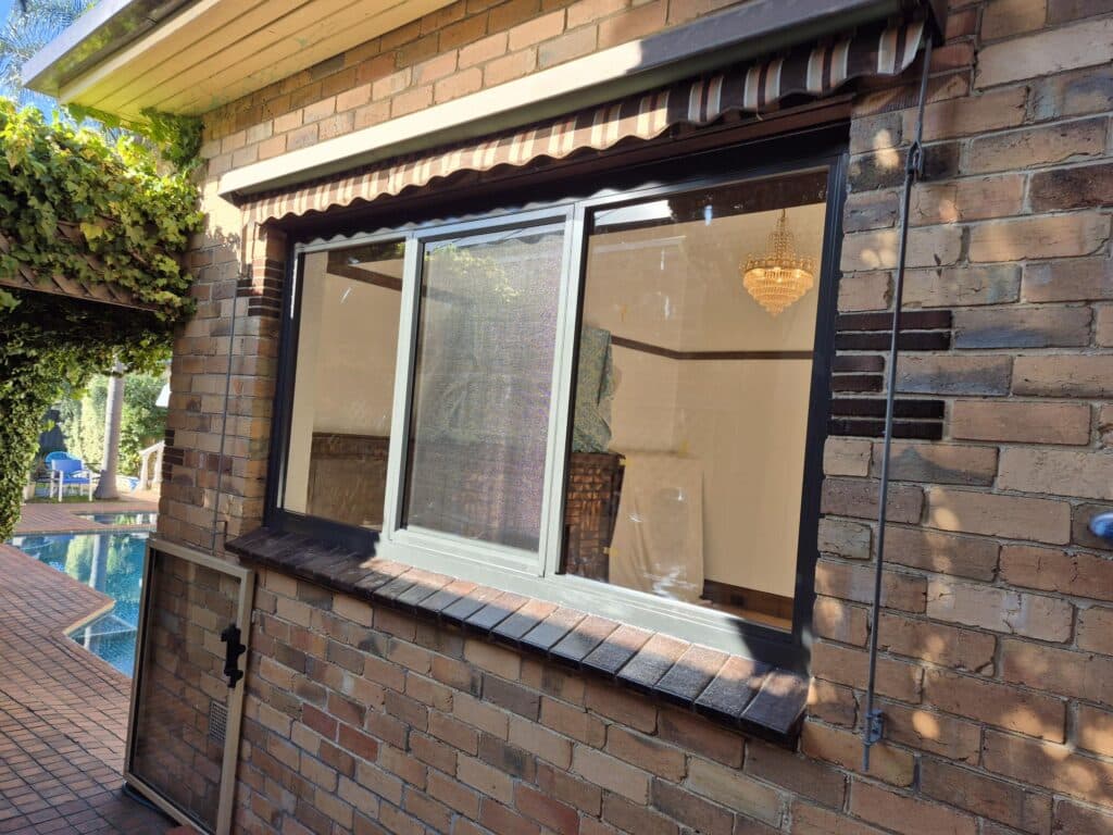 Steel Partial Aluminium Awning Double Glazed Window outside (After)