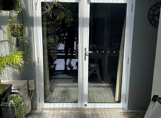 Newly Installed Glass Door — Windows And Doors in Cheltenham, VIC